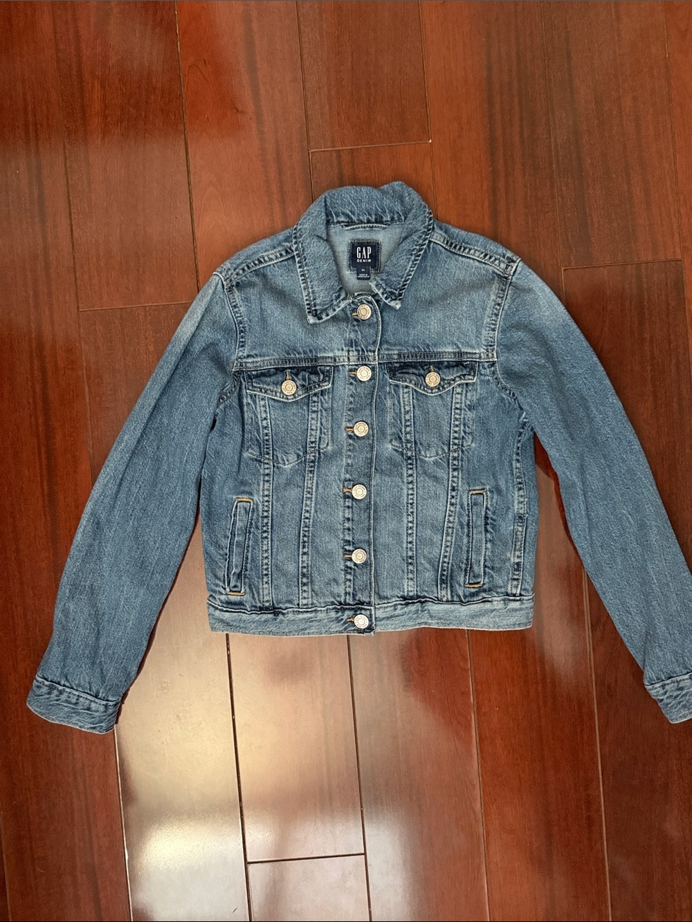 GAP Light Blue Denim Jacket with Button Front